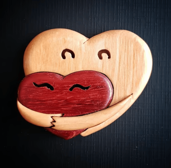 🌲 A Hug From My Heart For You (Handmade Wood Carvings)