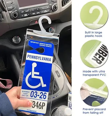 🔥🚗 Handicap Parking Placard Holder( 2 Pcak )