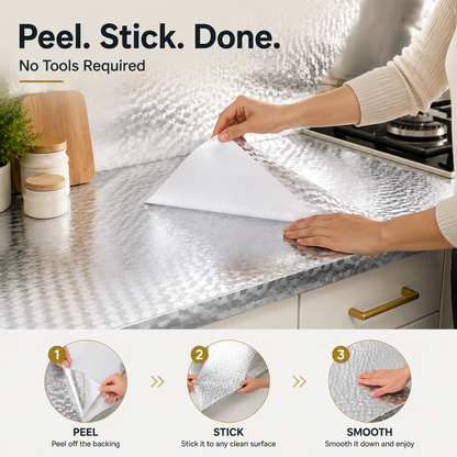 🔥 LAST DAY 50% OFF-Peel & Stick Kitchen Makeover Film – Waterproof DIY Countertop & Cabinet Cover