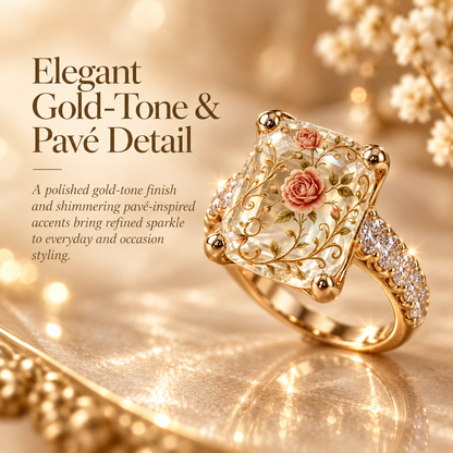 💍 Square Crystal Statement Jewelry for Women