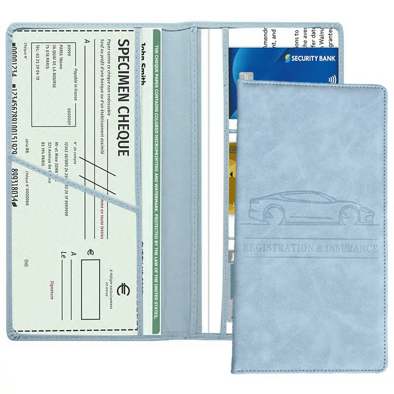 Porta Tarjetas de Registro y Seguro de Coche