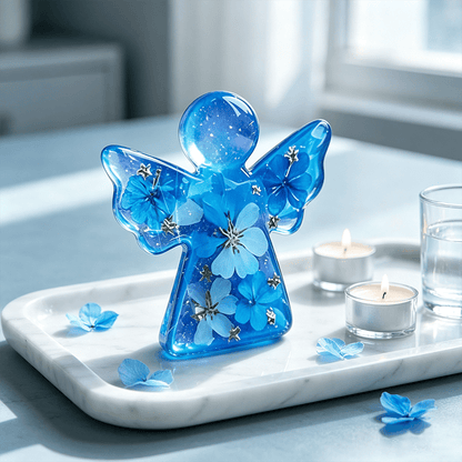 🪽Forget Me Not Dried Flower Angel Keepsake - Timeless Gift for Remembrance, Comfort & Hope