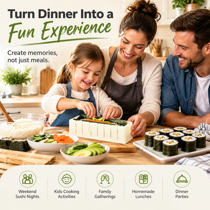 🍣 50% OFF Sushi Maker Mold – Perfect Homemade Rolls Made Easy