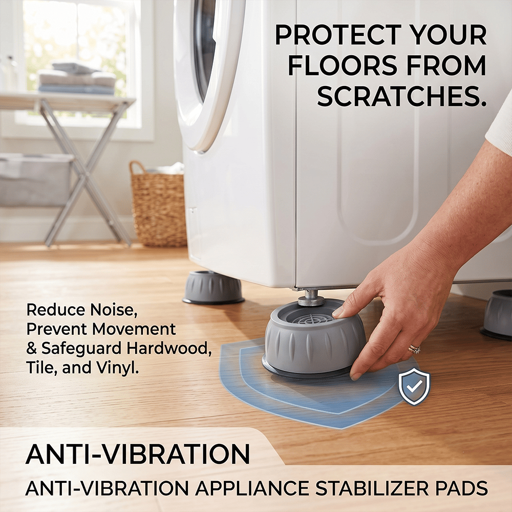 🏠 Almohadillas antivibración para lavadoras (paquete de 4)