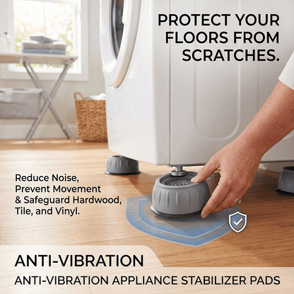 🏠 Almohadillas antivibración para lavadoras (paquete de 4)