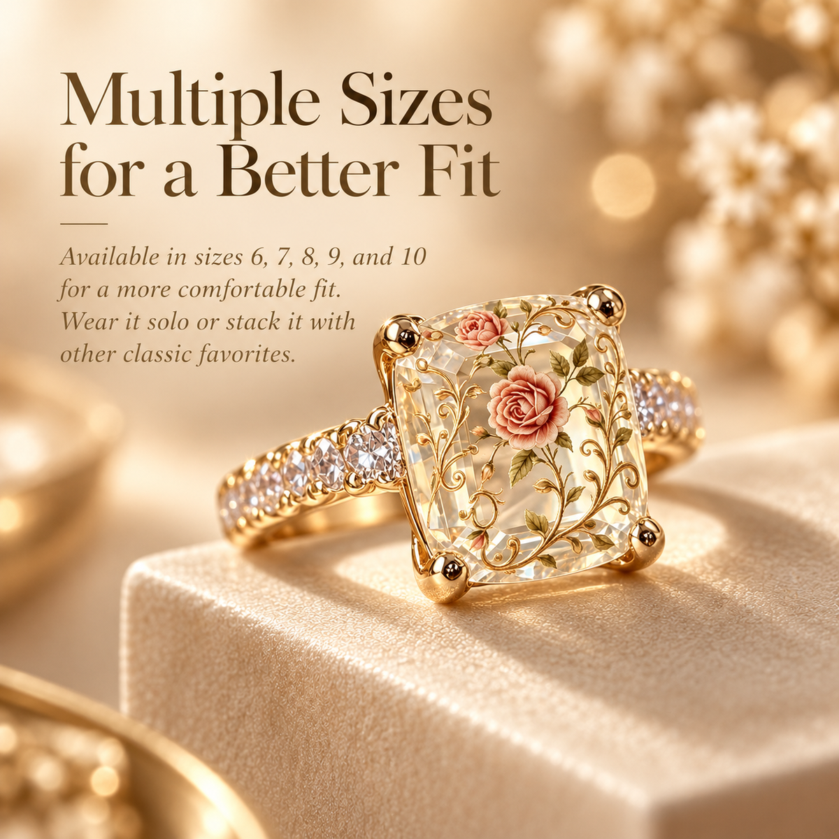 💍 Square Crystal Statement Jewelry for Women