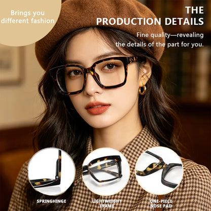 Buy 1 get 1 Free👓Tortoiseshell Reading Glasses – Blue Light Blocking Oversized Square Readers