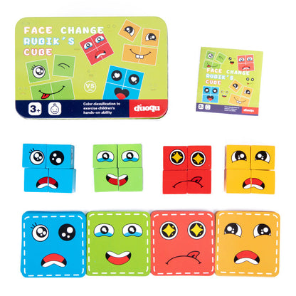 5D Puzzle Faces Changing Game - Family Fun with Interactive Expressions, Boosts Creativity & Logic Skills 👨‍👩‍👧‍👦✨
