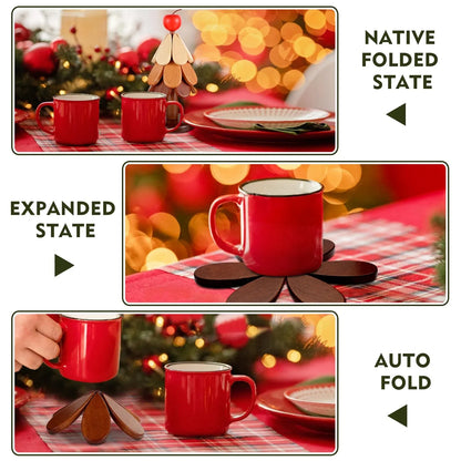 🌲Natural Wooden Tree Trivets