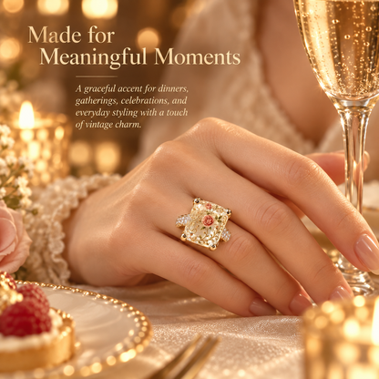 💍 Square Crystal Statement Jewelry for Women