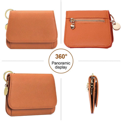 🌹Short Wallets for Women – Fashionable Card Holder with Key Ring & Coin Purse