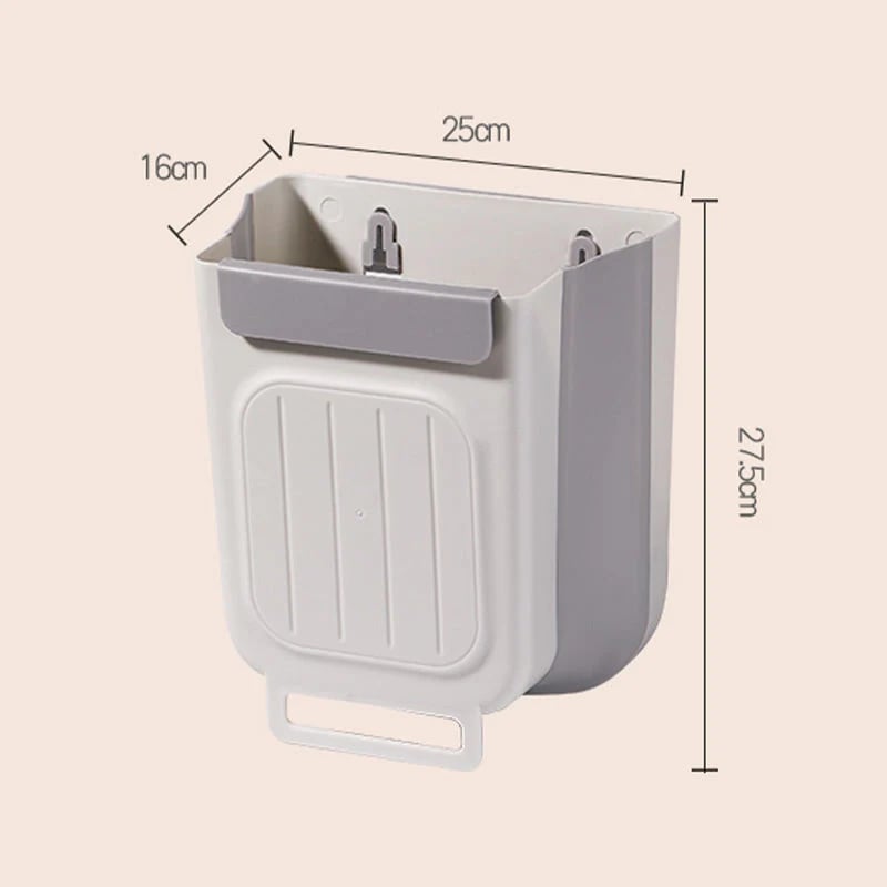 Bote de basura plegable multiusos para colgar en la cocina