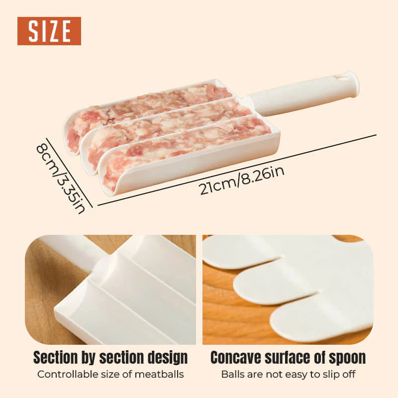 🍖 Creative Triple Meatball Maker – 3-in-1 Non-Stick Meatball Shaper Tool for Easy Kitchen Prep