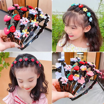 🌺 Kids Braided Hairpin – Easy 5‑min styling & cute cartoon designs ✨