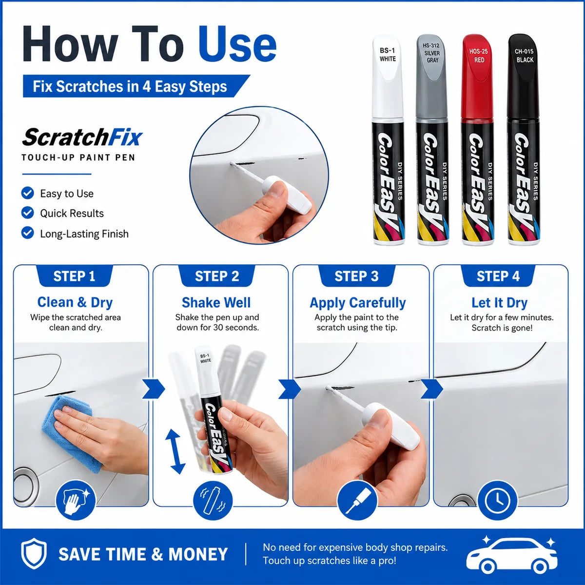 🔥Buy 2 Get 1 Free🚨Even small scratches can ruin the clean look of your car🚨 Car paint touch-up pen🏆