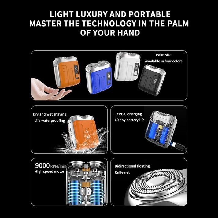 🪒 50% OFF!🔥Portable Mini Men's Electric Shaver – Compact & Rechargeable🧳