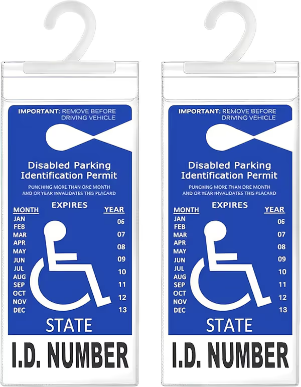 🔥🚗 Handicap Parking Placard Holder( 2 Pcak )🔥(Excluding blue cards)