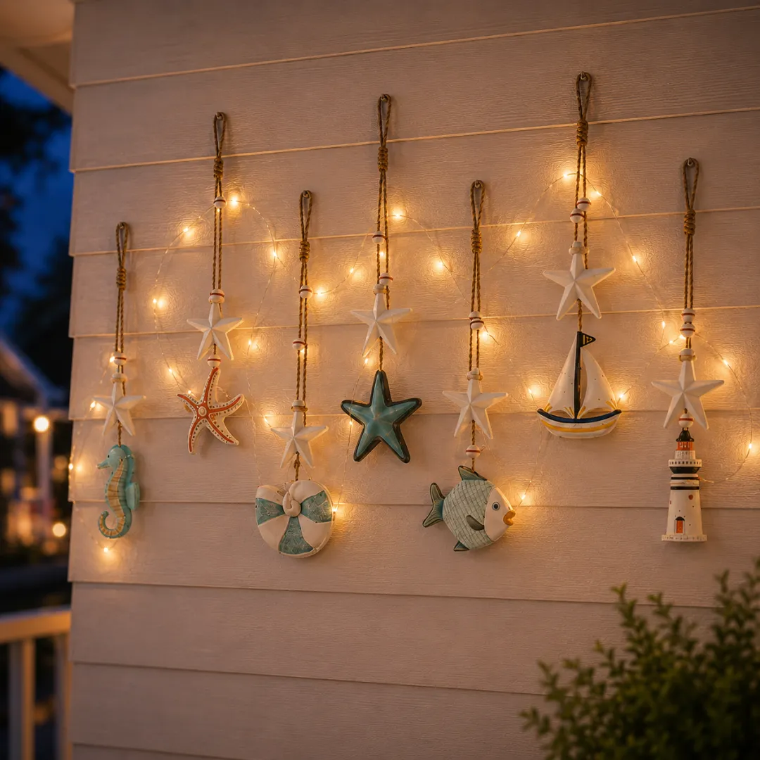 7-piece Seaside Glow Wall Hanging Set — (without lighting)
