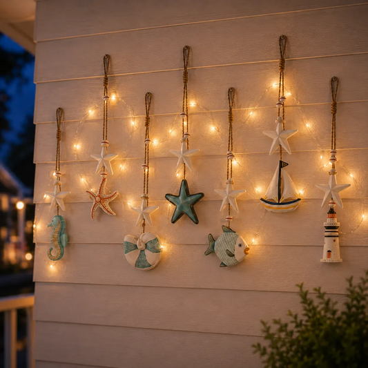 7-piece Seaside Glow Wall Hanging Set — (without lighting)