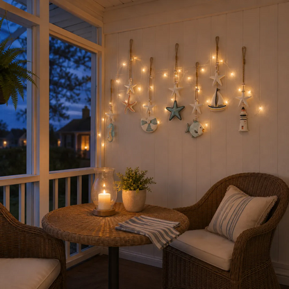7-piece Seaside Glow Wall Hanging Set — (without lighting)