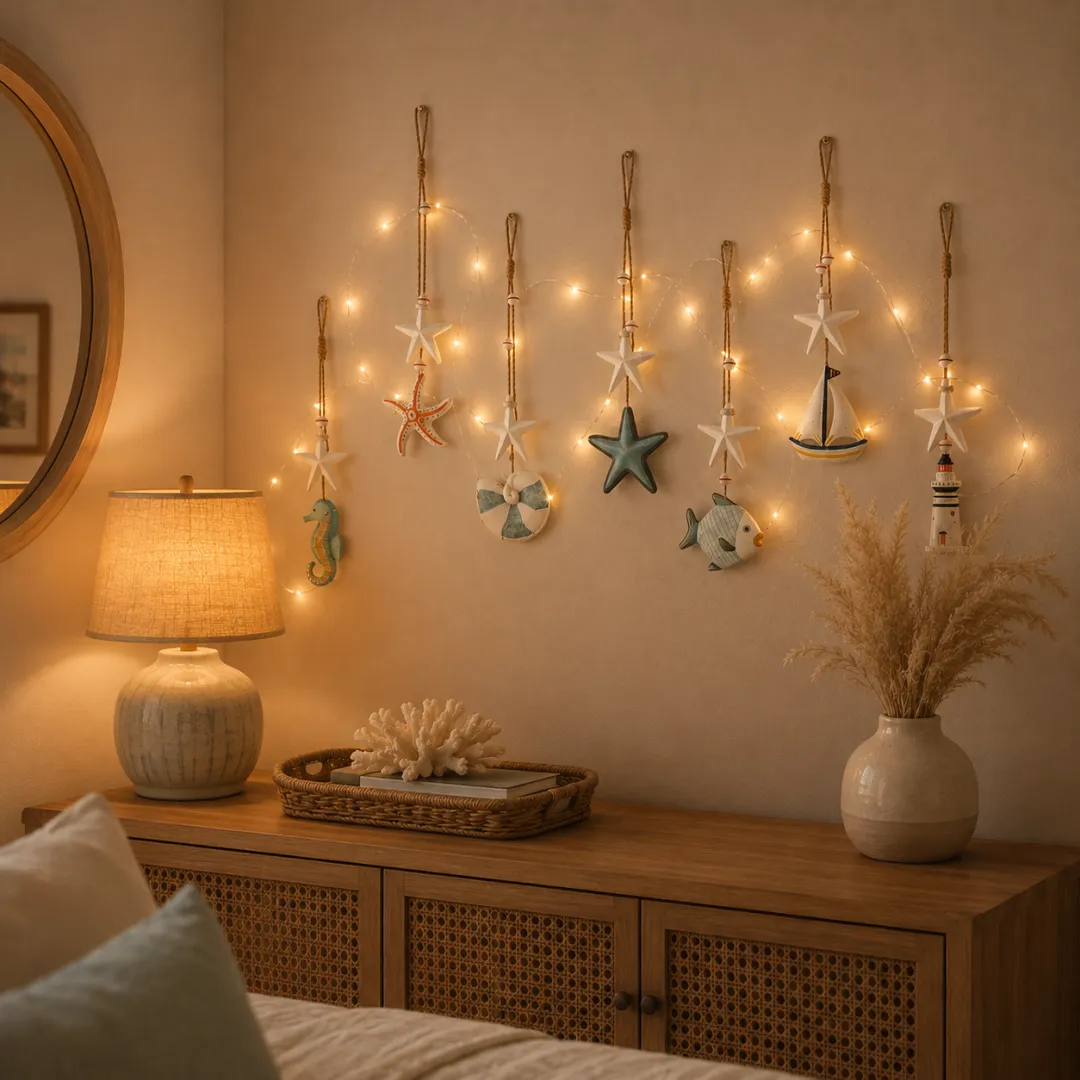 7-piece Seaside Glow Wall Hanging Set — (without lighting)