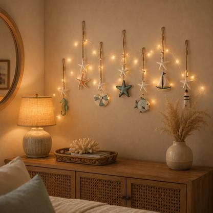 7-piece Seaside Glow Wall Hanging Set — (without lighting)