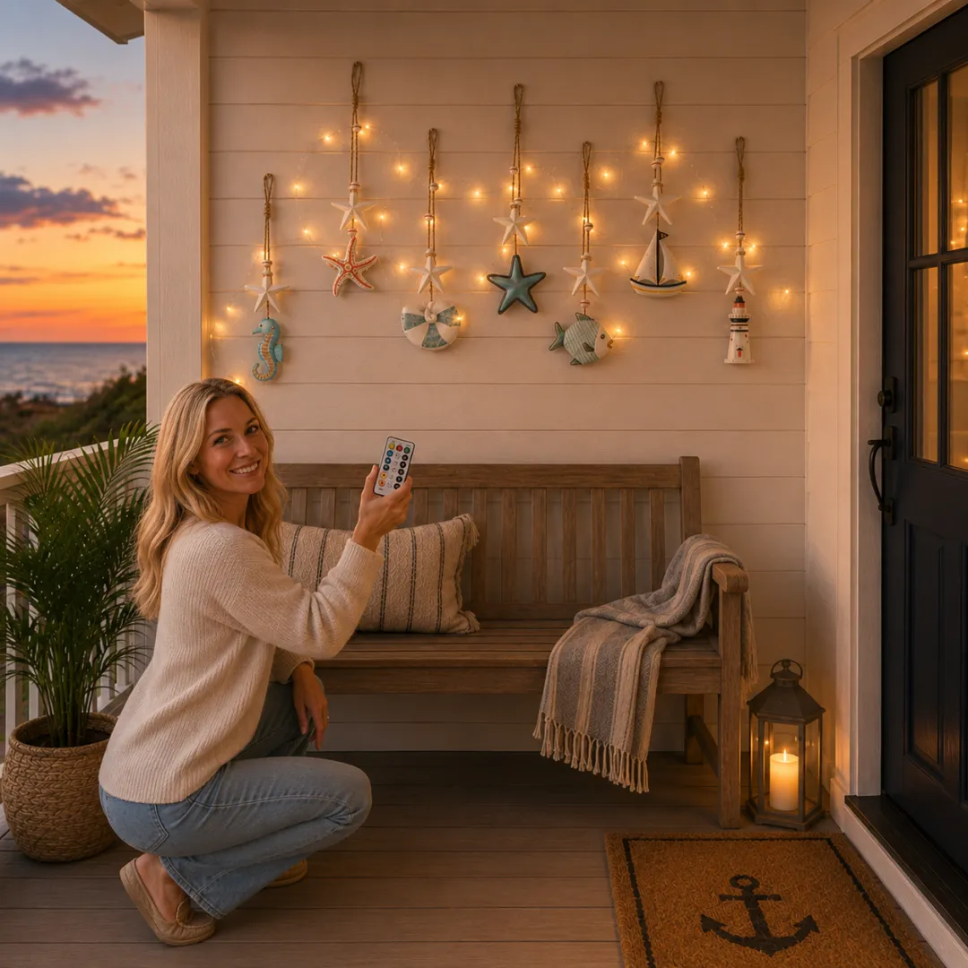 7-piece Seaside Glow Wall Hanging Set — (without lighting)