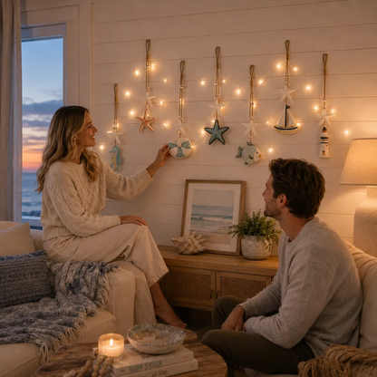 7-piece Seaside Glow Wall Hanging Set — (without lighting)