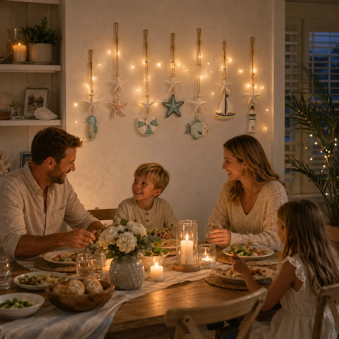 7-piece Seaside Glow Wall Hanging Set — (without lighting)