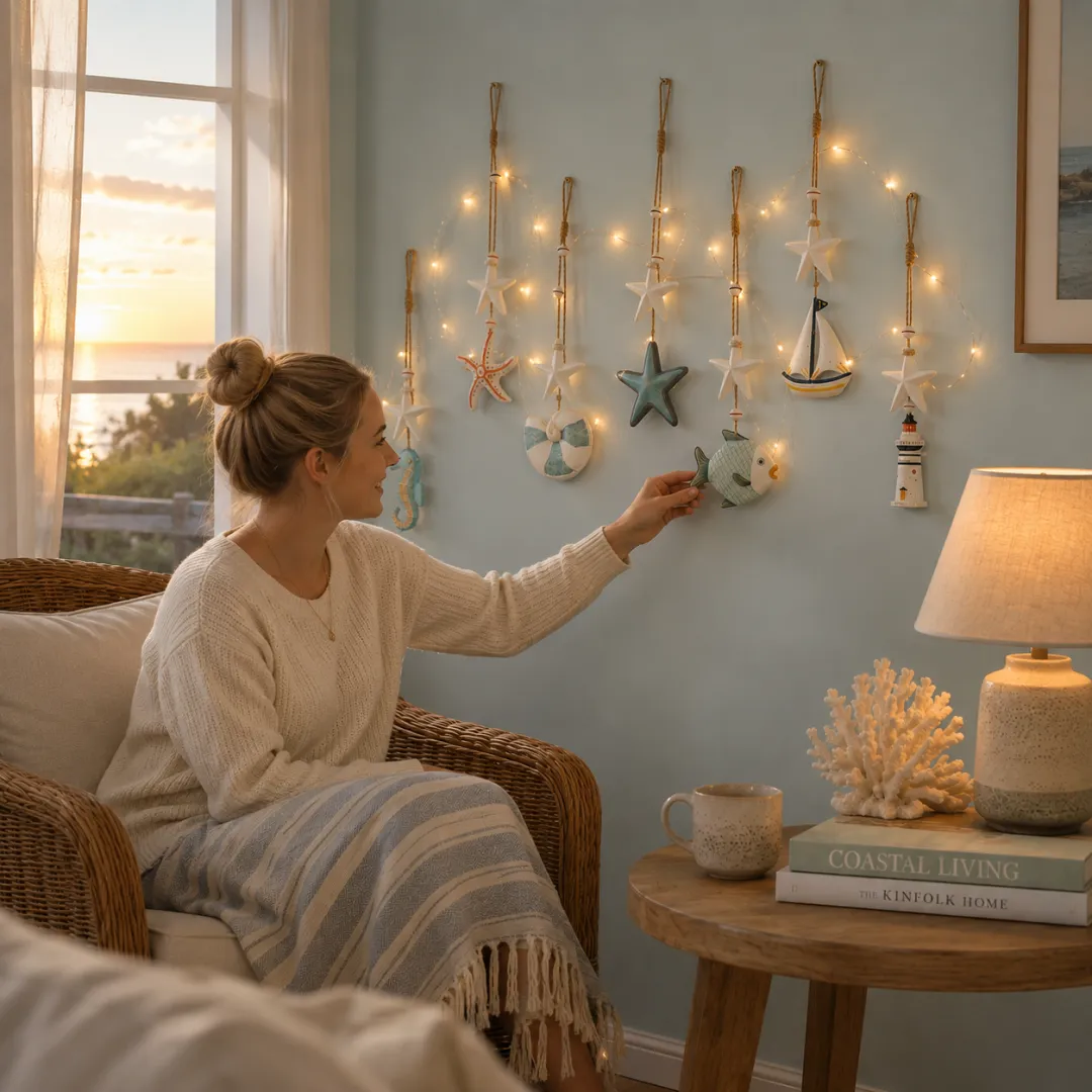 7-piece Seaside Glow Wall Hanging Set — (without lighting)
