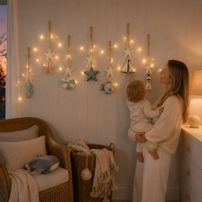 7-piece Seaside Glow Wall Hanging Set — (without lighting)