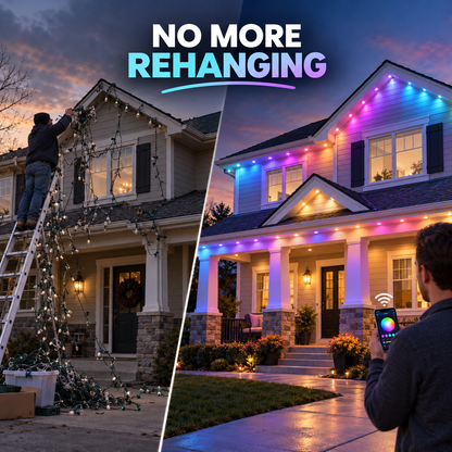 🎅 Early Christmas 49%OFF - Smart Rainbow LED Permanent Outdoor Light - Smartlight 🎁