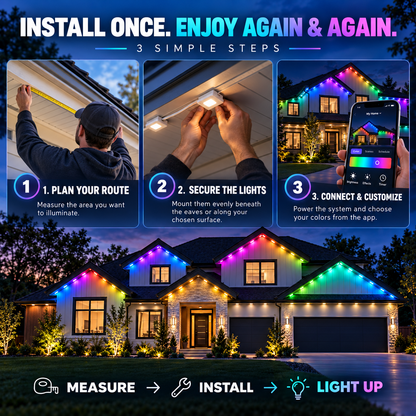 🎅 Early Christmas 49%OFF - Smart Rainbow LED Permanent Outdoor Light - Smartlight 🎁