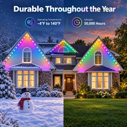 🎅 Early Christmas 49%OFF - Smart Rainbow LED Permanent Outdoor Light - Smartlight 🎁