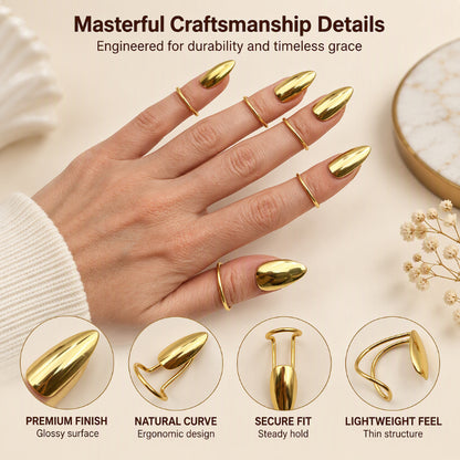 Metal Fingertip Nail Ring Fashion Jewelry Accessory