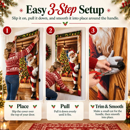 🎄Christmas Door Cover For Instant Holiday Decor✨