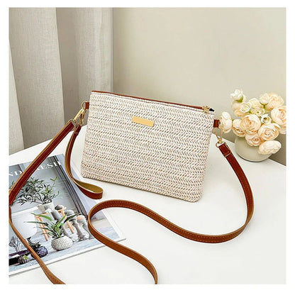 📢📢49% OFF !! ⏰Women's Woven Straw Shoulder Clutch Bag