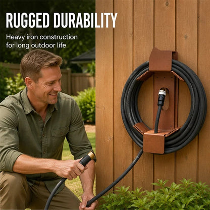 💯📢📢50% OFF !! ⏰Wall Mounted Iron Garden Hose Holder
