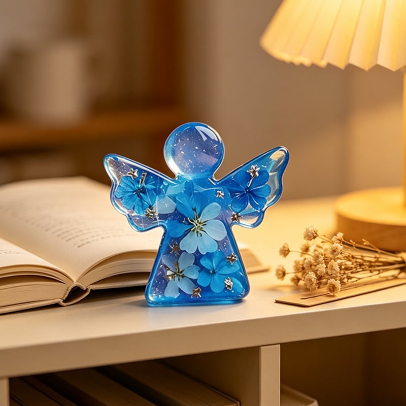 🪽Forget Me Not Dried Flower Angel Keepsake - Timeless Gift for Remembrance, Comfort & Hope