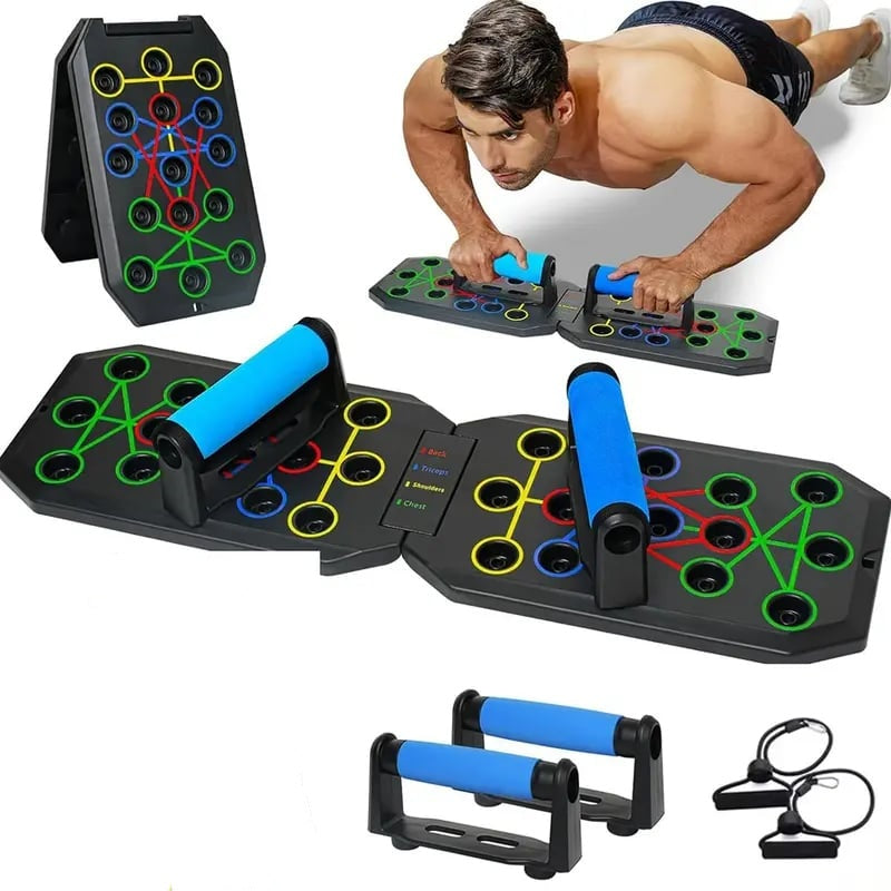🔥Enhanced Push-up Board Fitness Kit with 30 Holes-Portable Home Exercise Equipment
