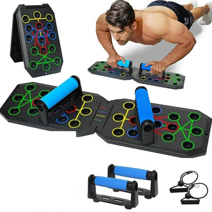 🔥Enhanced Push-up Board Fitness Kit with 30 Holes-Portable Home Exercise Equipment