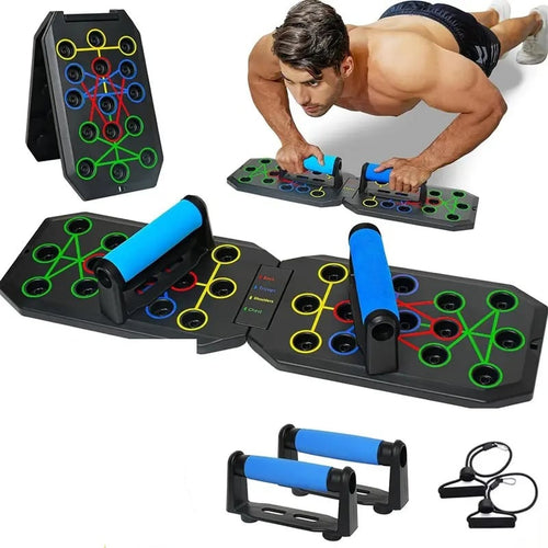🔥Enhanced Push-up Board Fitness Kit with 30 Holes-Portable Home Exercise Equipment
