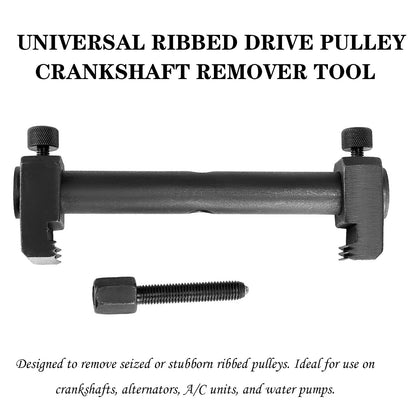 Universal Ribbed Drive Pulley Crankshaft Remover Tool Adjustable Puller for A/C Unit Water Pumps Automotive