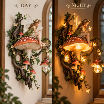 ⏰Limited Stock 50% OFF - Enchanted Mushroom Fairy Wall Light🧚✨  🍄🌿