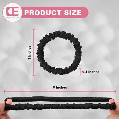 6Pcs Silk Hair Ties Small Silk Scrunchies for Women Girls Thin Skinny Hair Sleep Scrunchies No Damage