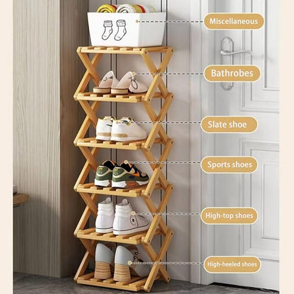 The 9-Tier No-Assembly Bamboo Rack !✨👟