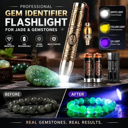 Professional 3-in-1 Gemstone Identification Flashlight