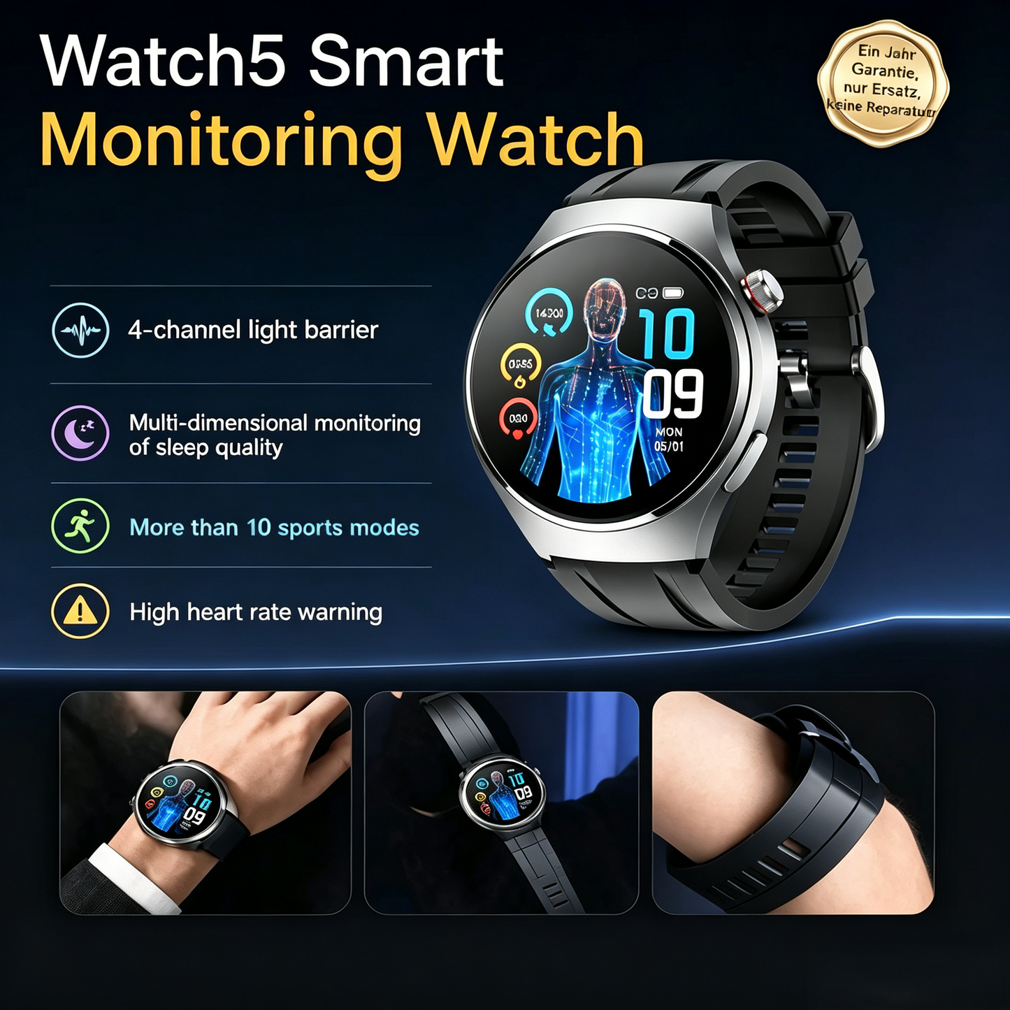 🔥Limited Time 50% OFF❤️Flagship Smartwatch for Health Protection, 24/7 Health Data Center🥰