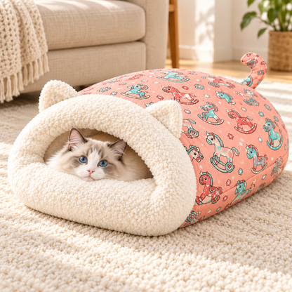 🎅Christmas Hot Sale 50% OFF! 🔥 Cozy Pet Nest for Cats and Dogs - Plush & Machine Washable, Perfect for Your Pet's Comfort and Warmth ✨