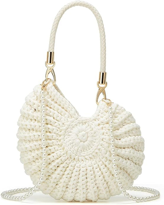 🔥Edición limitada 49% DE DESCUENTO🔥Bolso Bohemia de croché tejido a mano con conchas marinas